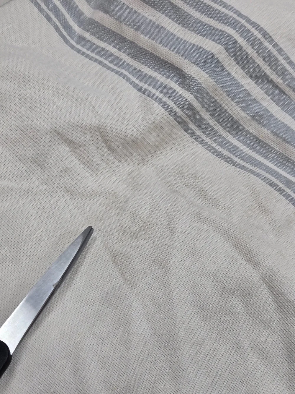 QUINCE Set Of 2 48x84 Coastal Stripe Linen Cotton True Blackout Curtains 9198